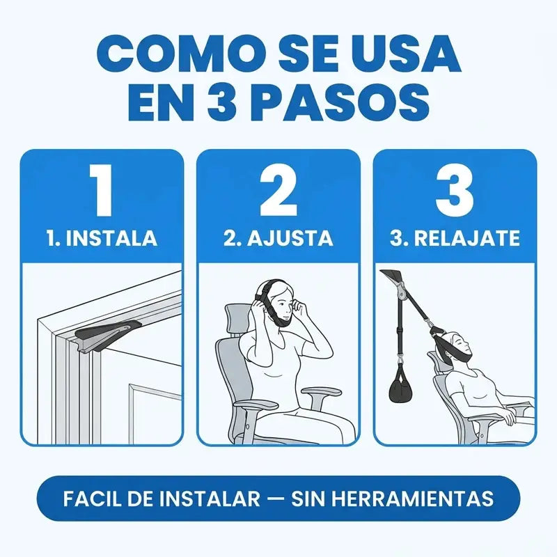Como se usa en 3 pasos: instala, ajusta y relajate