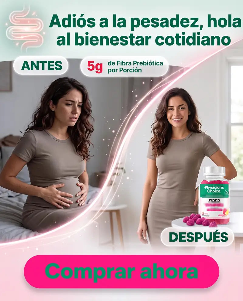 Antes y después: adiós a la pesadez, hola al bienestar cotidiano con 5g de fibra prebiótica por porción