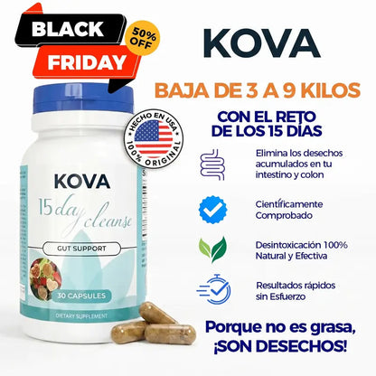 15 Day Cleanse Kova: baja de 3 a 9 kilos con el reto de los 15 días