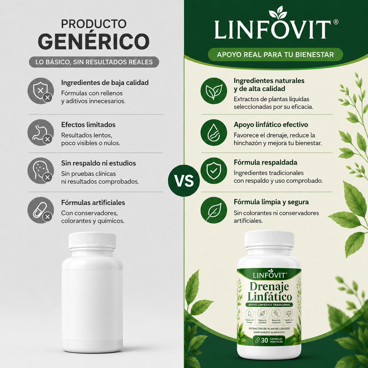 Producto genérico vs Linfovit