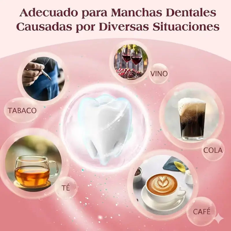 SP-6 adecuado para manchas dentales por tabaco, té, vino, cola y café
