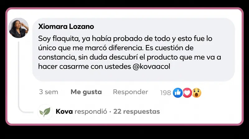 Comentario de Xiomara Lozano: soy flaquita y esto fue lo único que me marcó diferencia