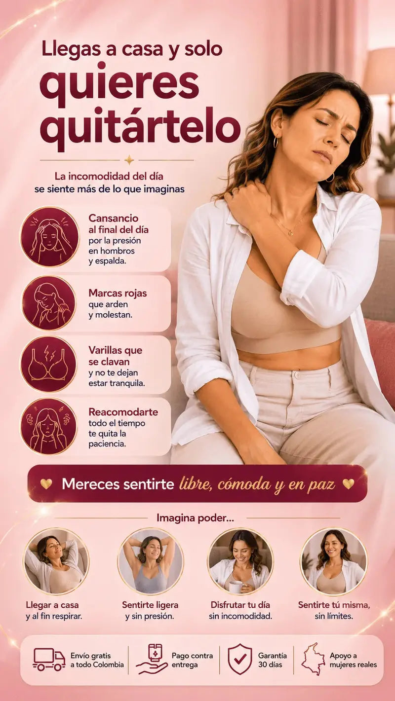 Llegas a casa y solo quieres quitártelo: mereces sentirte libre, cómoda y en paz
