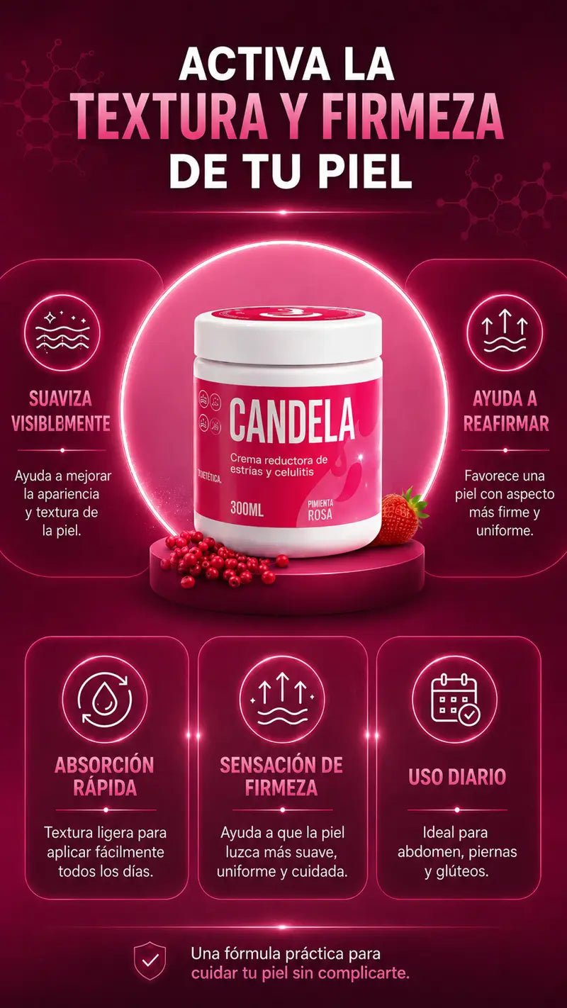Activa la textura y firmeza de tu piel: suaviza, reafirma, absorcion rapida, uso diario en abdomen, piernas y gluteos