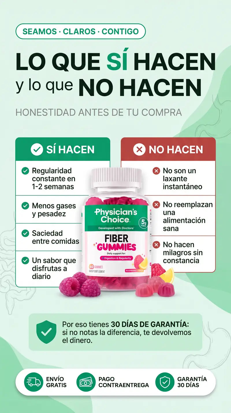 Seamos honestos: lo que sí hacen y lo que no hacen las gomitas de fibra — resultados con constancia, no milagros de un día