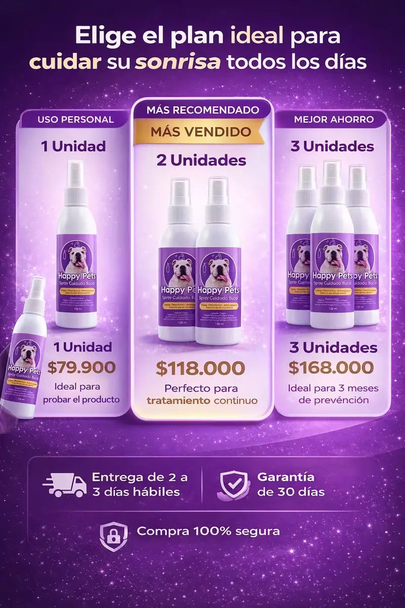 Elige tu plan: 1 unidad $79.900, 2 unidades $118.000, 3 unidades $168.000 — entrega 2 a 3 días, garantía 30 días